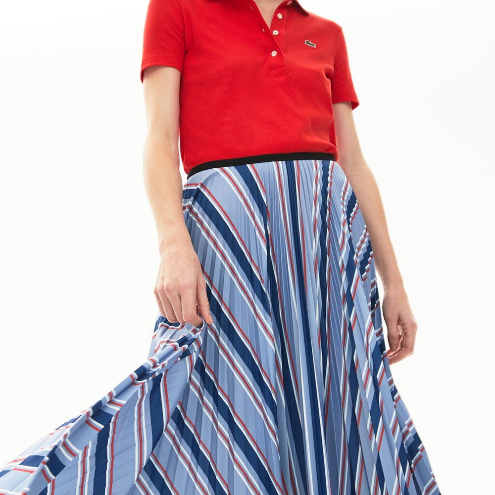 Women's MultiColor Striped Pleated Skirt / Lacoste
