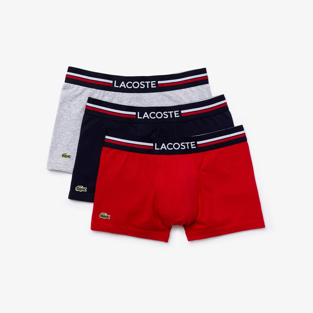 Pack Of 3 Iconic Boxer Briefs With Three-Tone Waistband / Lacoste