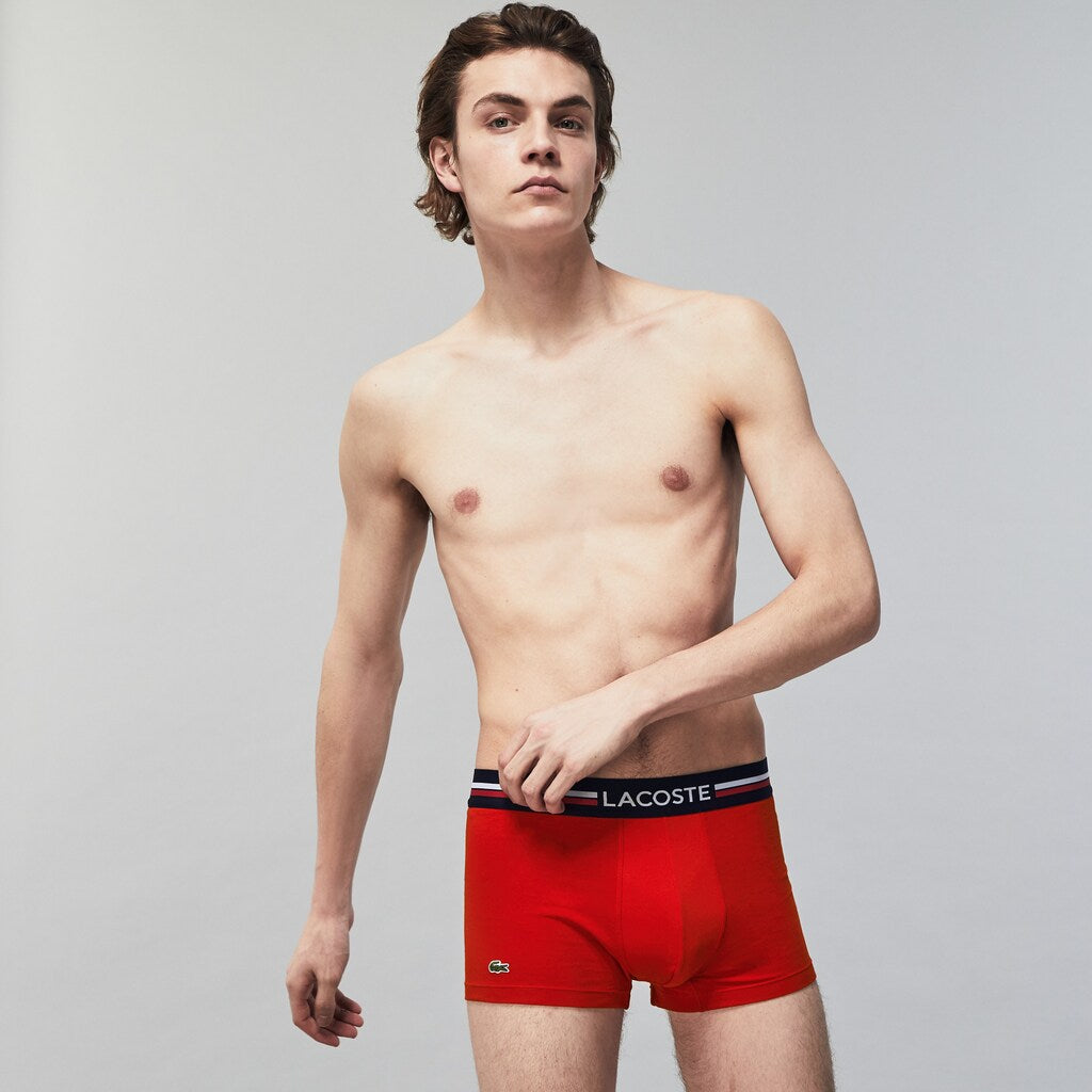 Pack Of 3 Iconic Boxer Briefs With Three-Tone Waistband / Lacoste