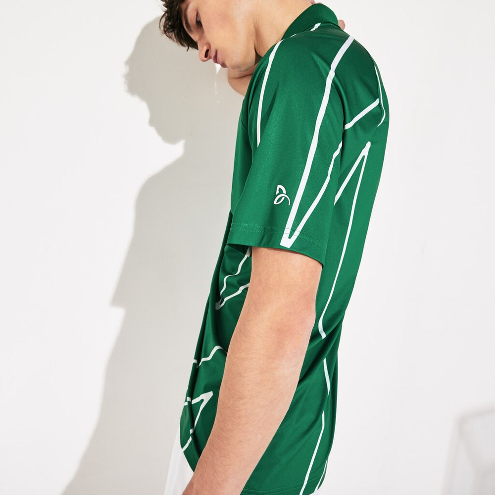 Men's SPORT Novak Djokovic Printed Breathable Polo Shirt / Lacoste