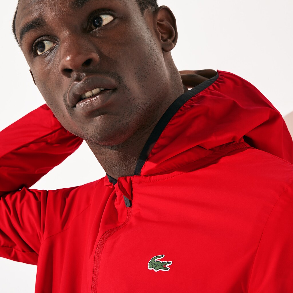 Men's SPORT Water-Resistant Foldable Hooded Zip Jacket / Lacoste