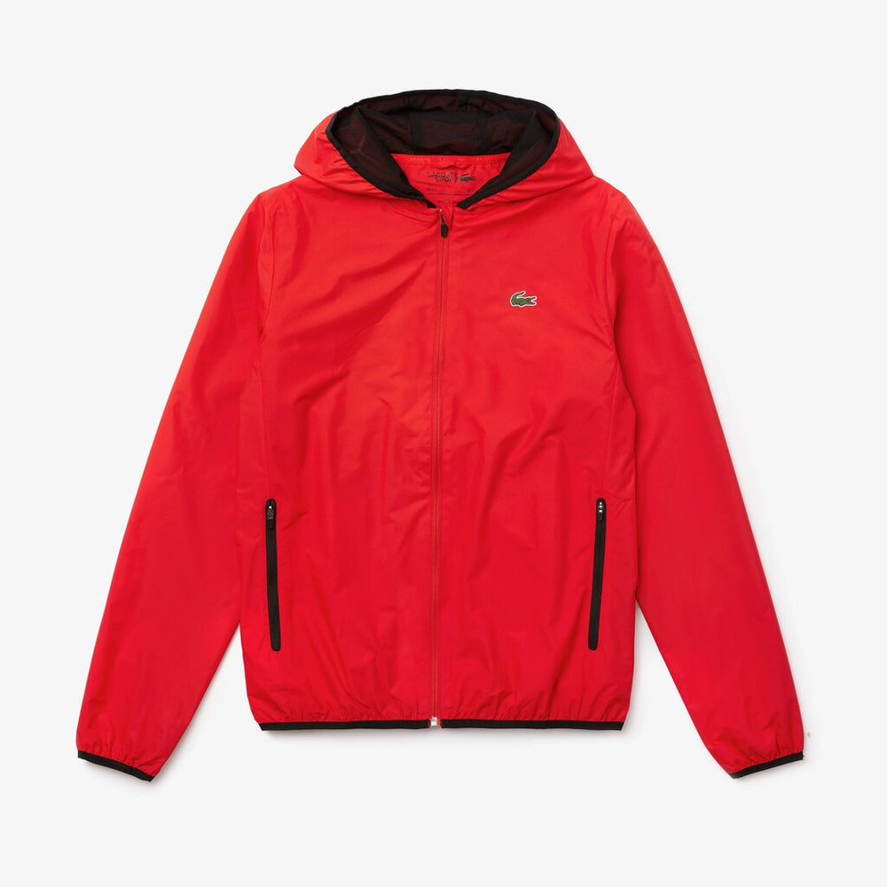 Men's SPORT Water-Resistant Foldable Hooded Zip Jacket / Lacoste