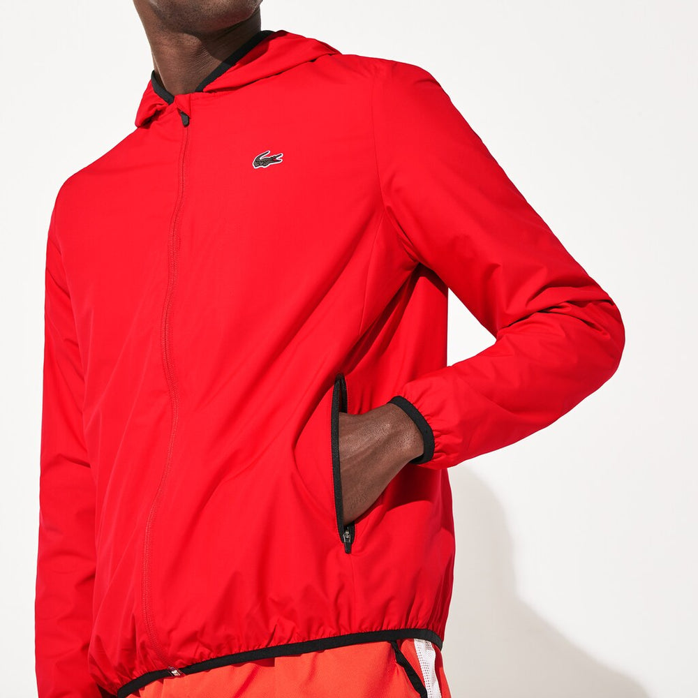 Men's SPORT Water-Resistant Foldable Hooded Zip Jacket / Lacoste