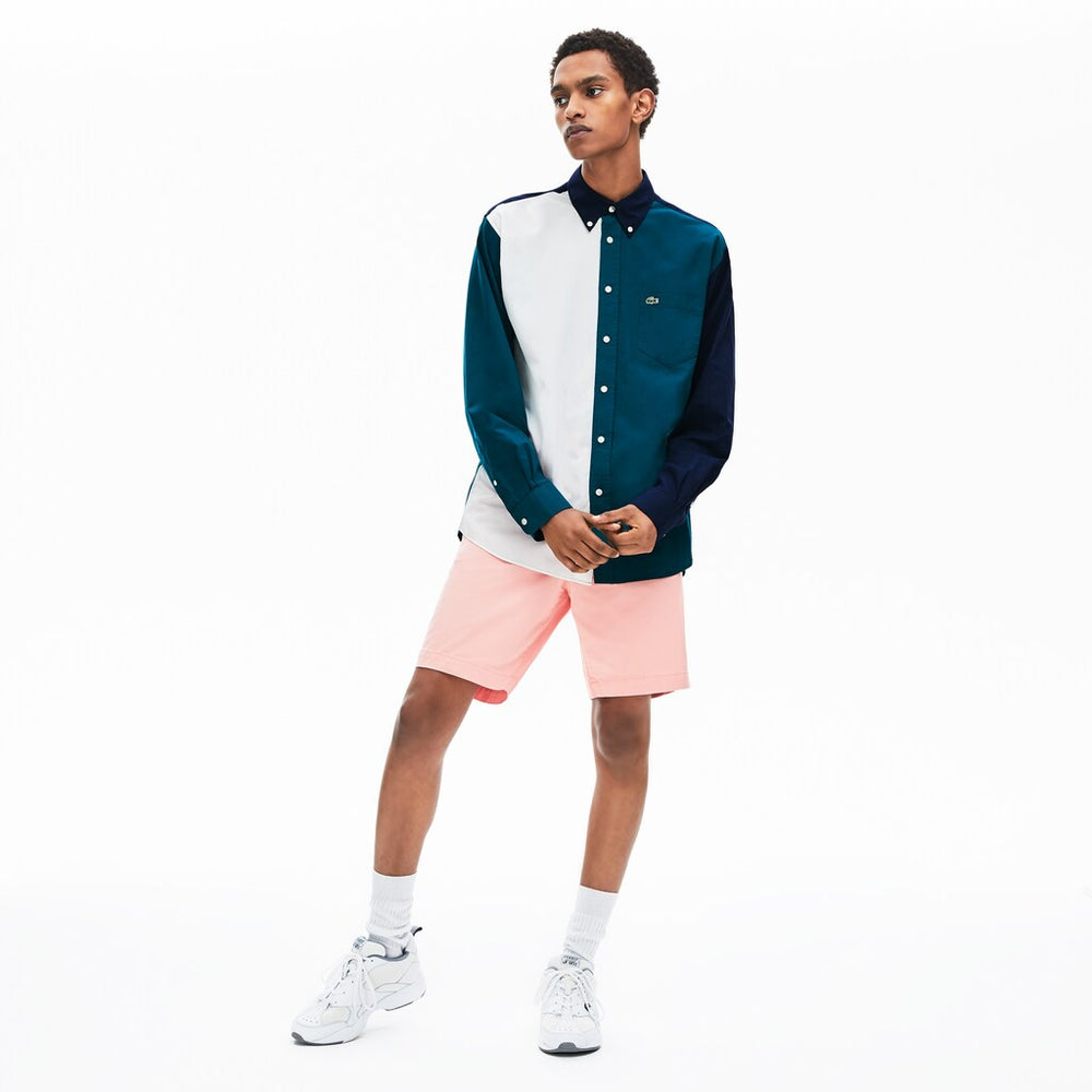 Men's Color-Block Cotton Shirt / Lacoste