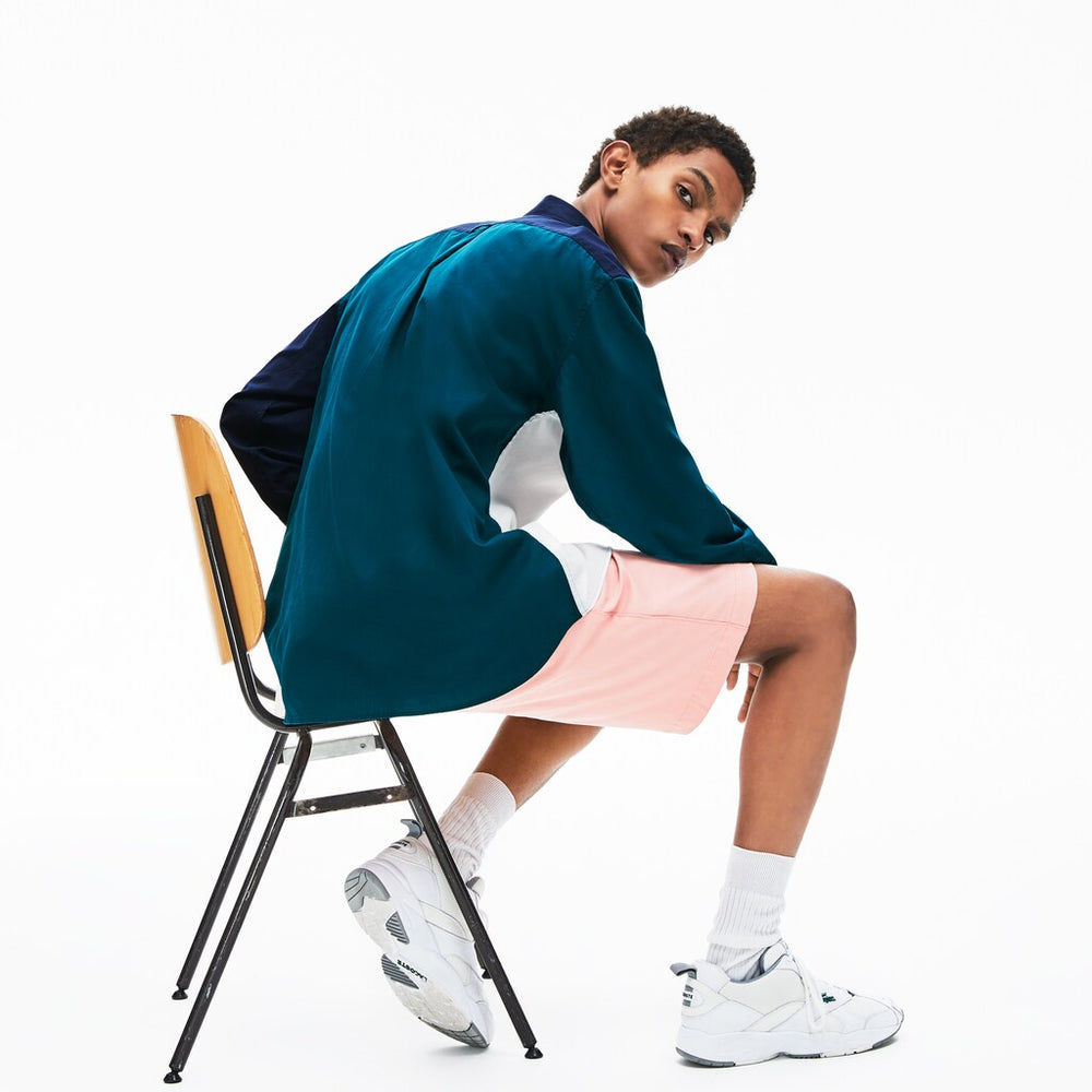 Men's Color-Block Cotton Shirt / Lacoste