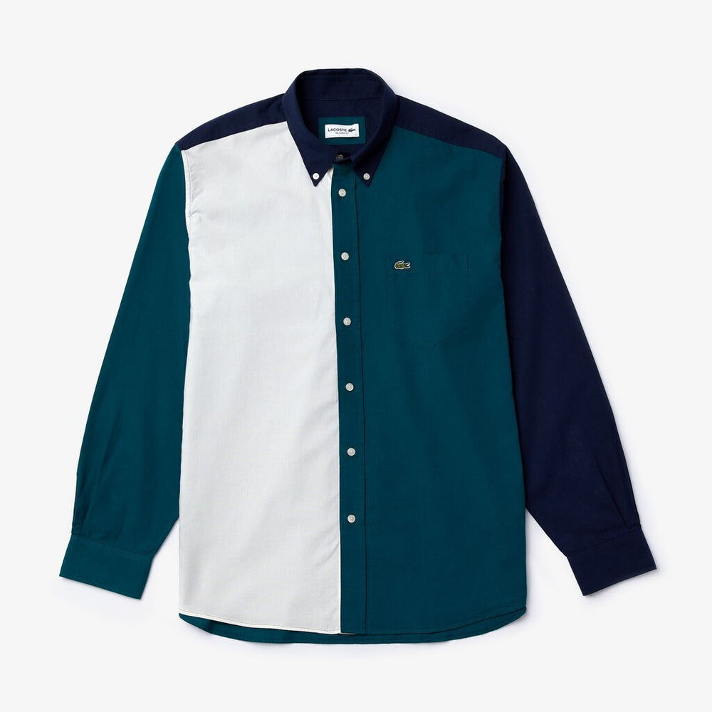 Men's Color-Block Cotton Shirt / Lacoste