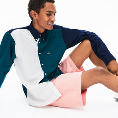 Men's Color-Block Cotton Shirt / Lacoste