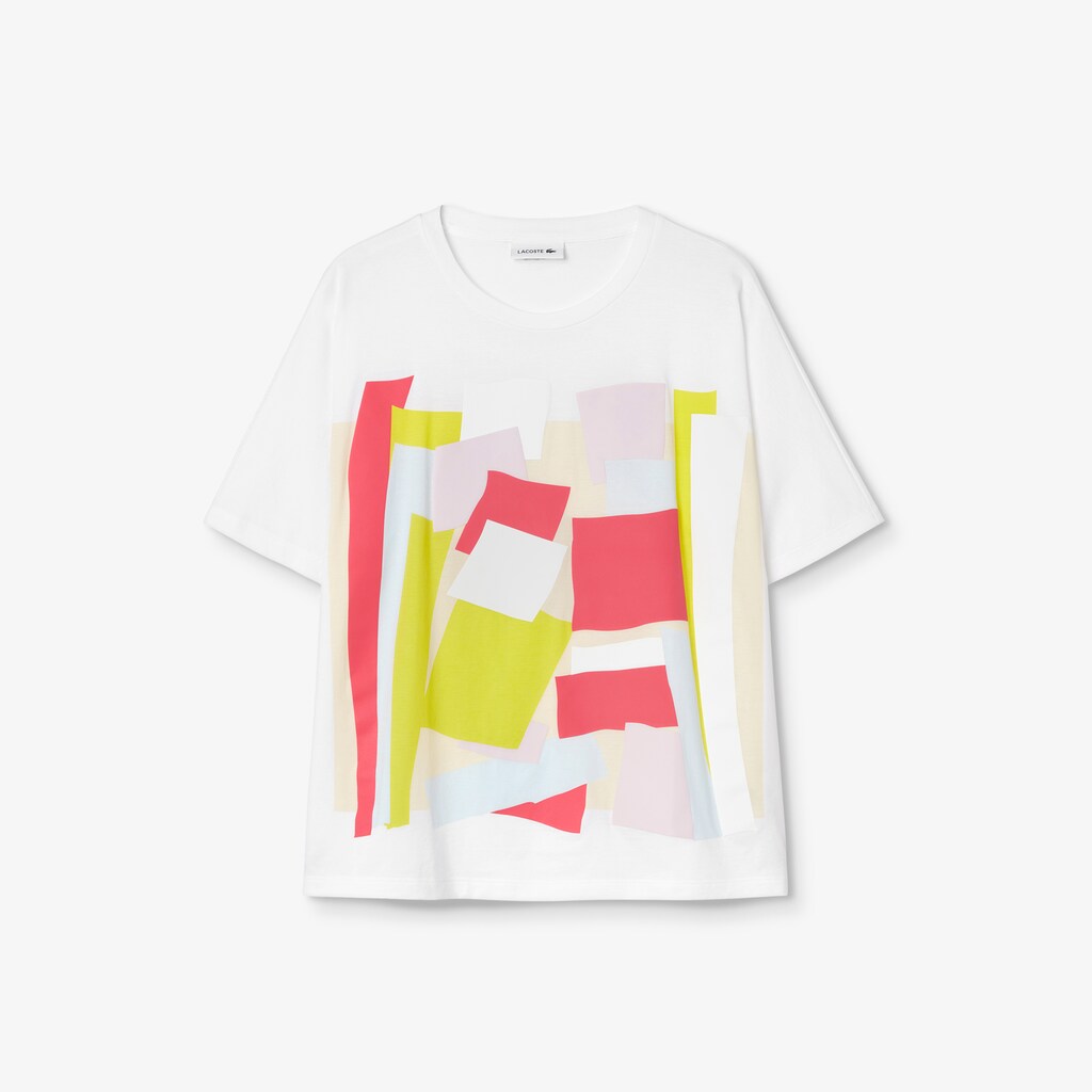 Women's Art-Print Cotton T-Shirt / Lacoste
