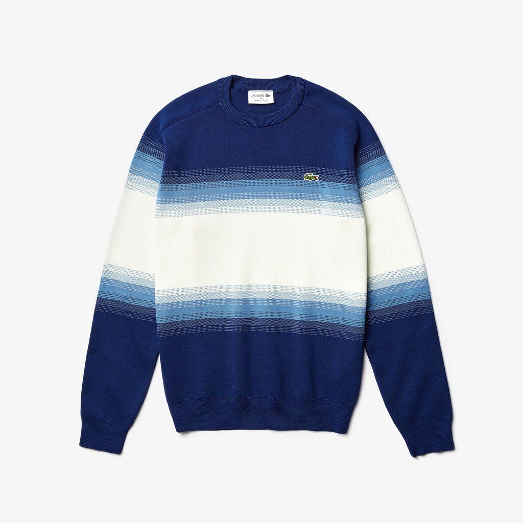 Men's Made In France Degraded Cotton Crew Neck Sweater / Lacoste