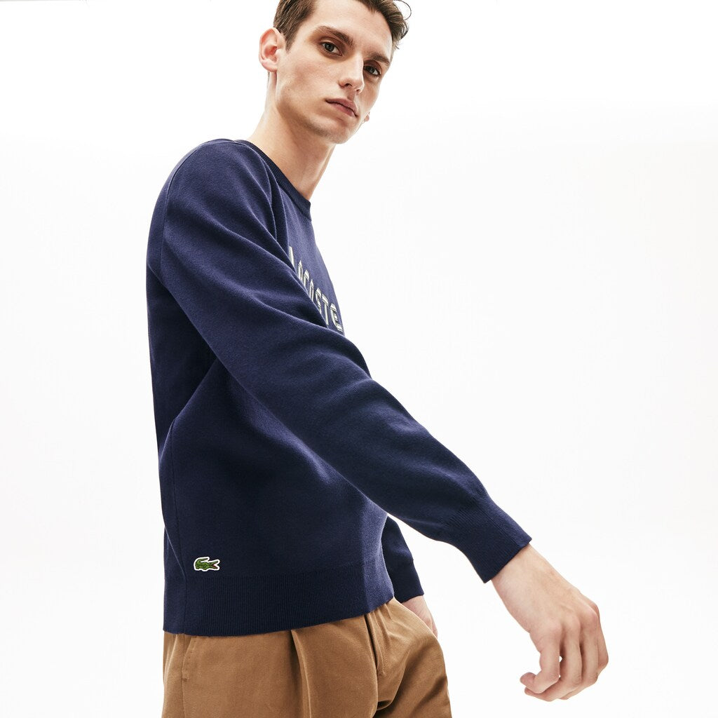 Men's Lettering Print Cotton Heritage Sweater / Lacoste