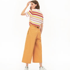 Women's Crew Neck Striped Cotton T-shirt / Lacoste