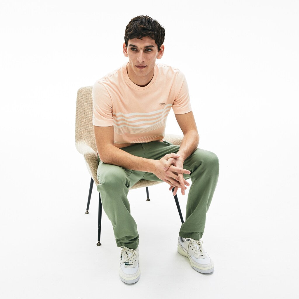 Men's Cotton-Linen Stripe T-shirt / Lacoste