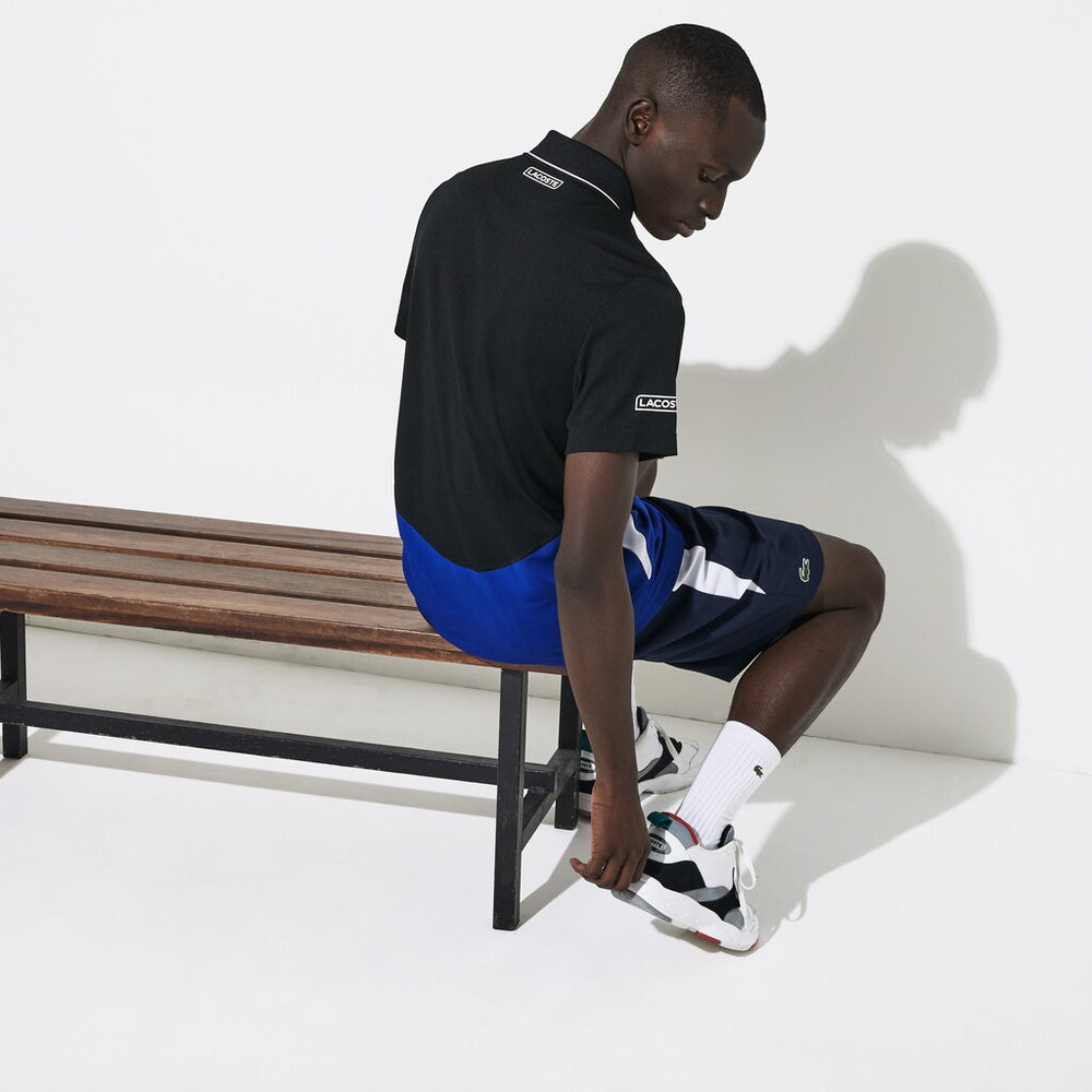 Men's SPORT Ultra-Dry Piqué Zip Tennis Polo Shirt / Lacoste