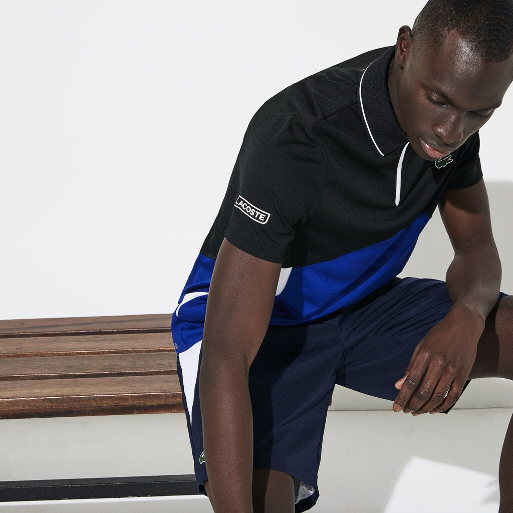 Men's SPORT Ultra-Dry Piqué Zip Tennis Polo Shirt / Lacoste
