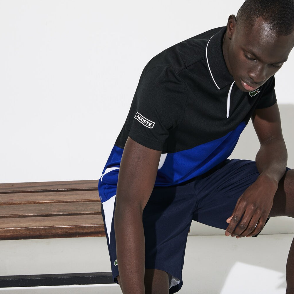 Men's SPORT Ultra-Dry Piqué Zip Tennis Polo Shirt / Lacoste