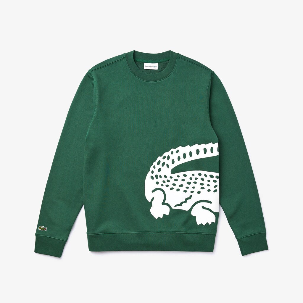 Men's Oversize Croc Crew Neck Cotton Sweatshirt / Lacoste