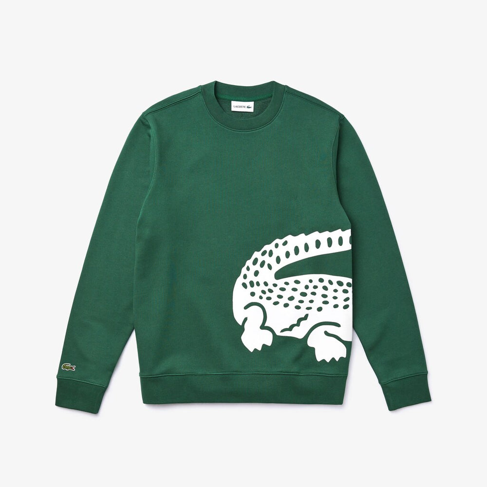 Men's Oversize Croc Crew Neck Cotton Sweatshirt / Lacoste