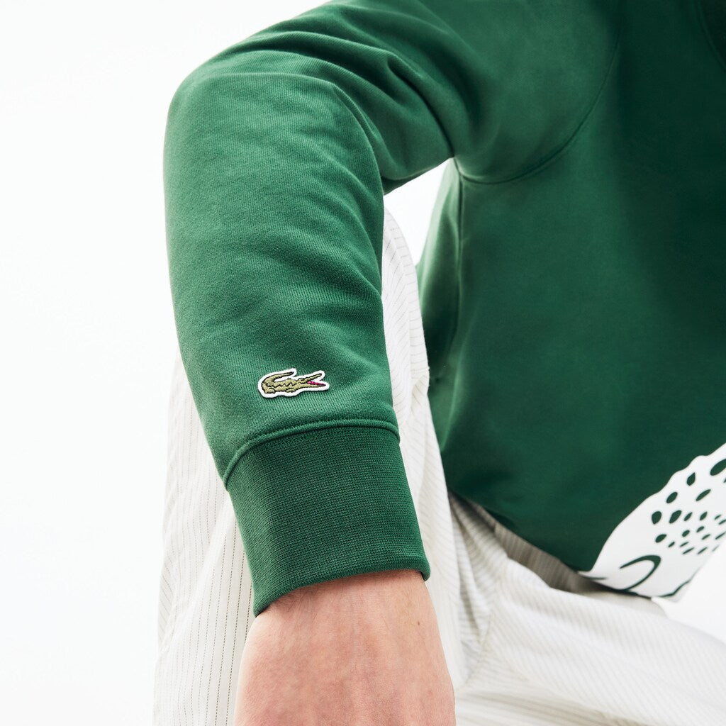 Men's Oversize Croc Crew Neck Cotton Sweatshirt / Lacoste