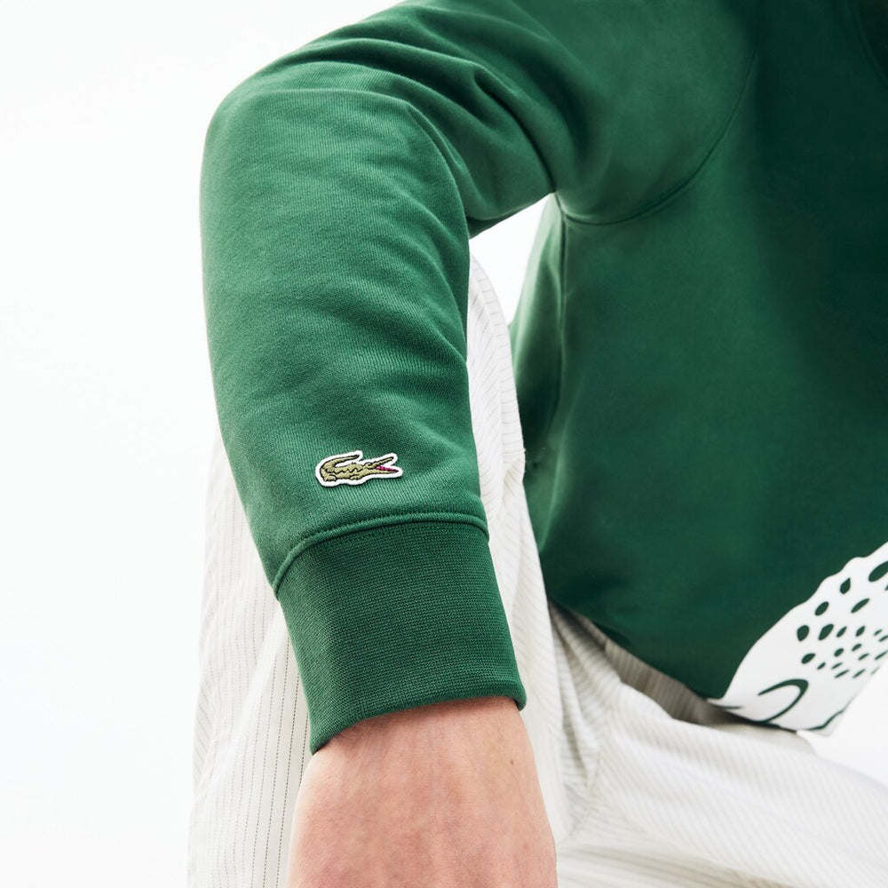 Men's Oversize Croc Crew Neck Cotton Sweatshirt / Lacoste