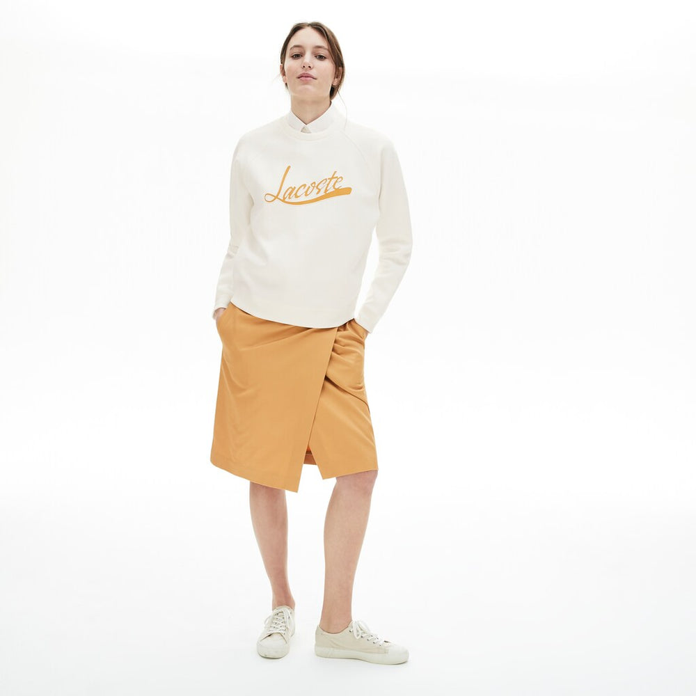 Women's Signature Print Crew Neck Sweatshirt / Lacoste