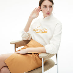 Women's Signature Print Crew Neck Sweatshirt / Lacoste