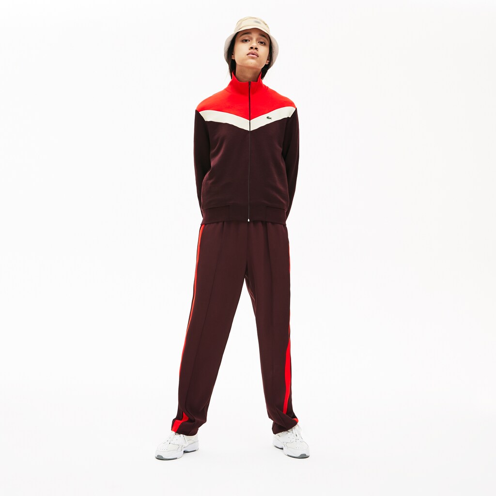 Women's Color-Block Fleece Zip Up Sweatshirt / Lacoste