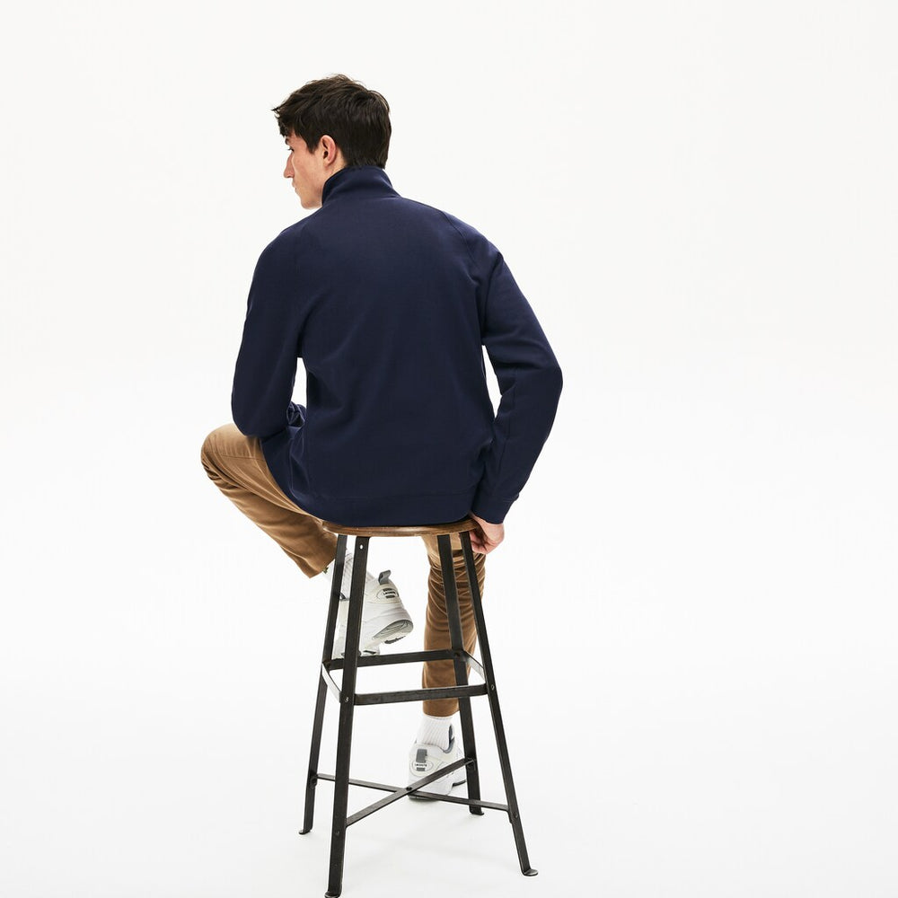 Men's Zippered Solid Sweatshirt / Lacoste