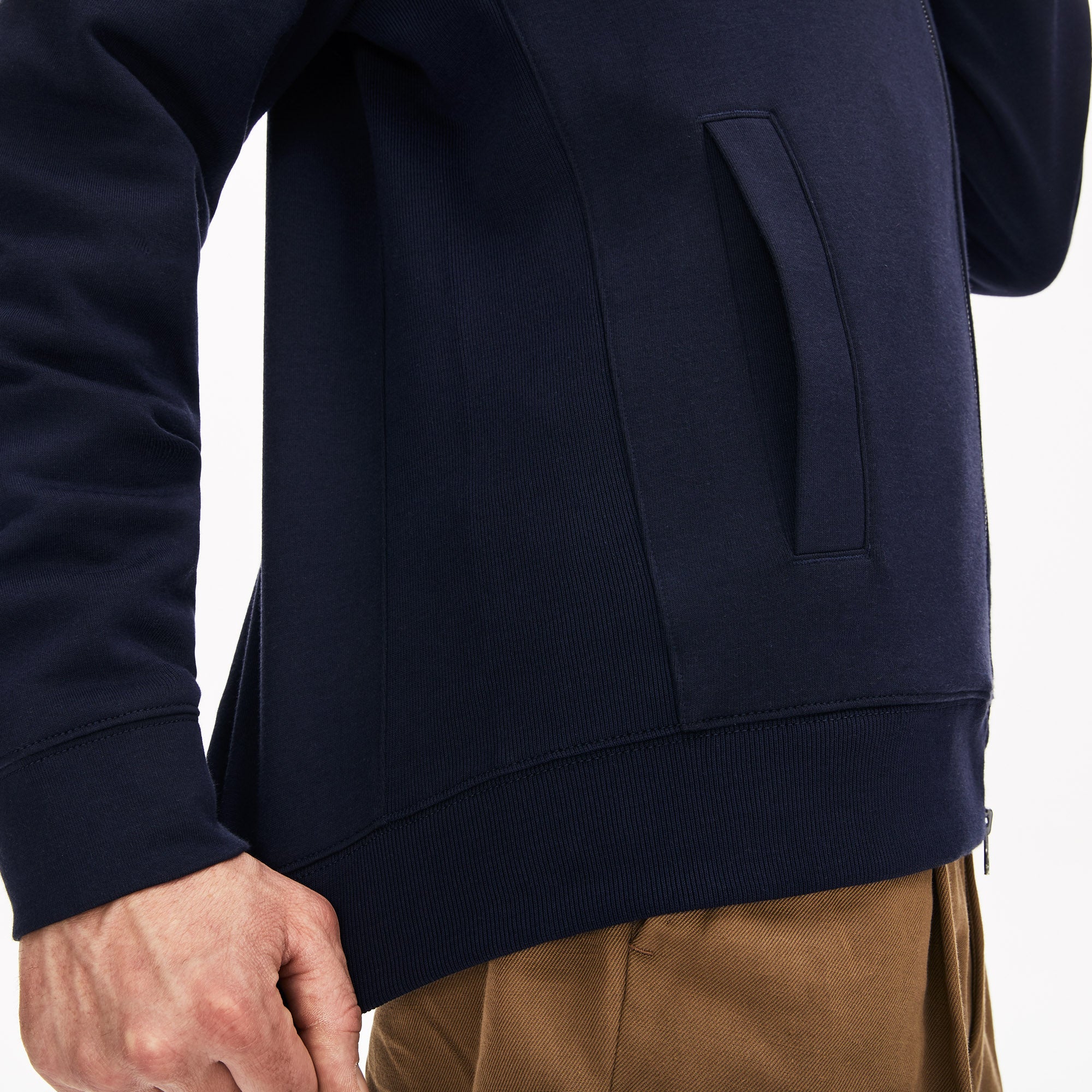Men's Zippered Solid Sweatshirt / Lacoste