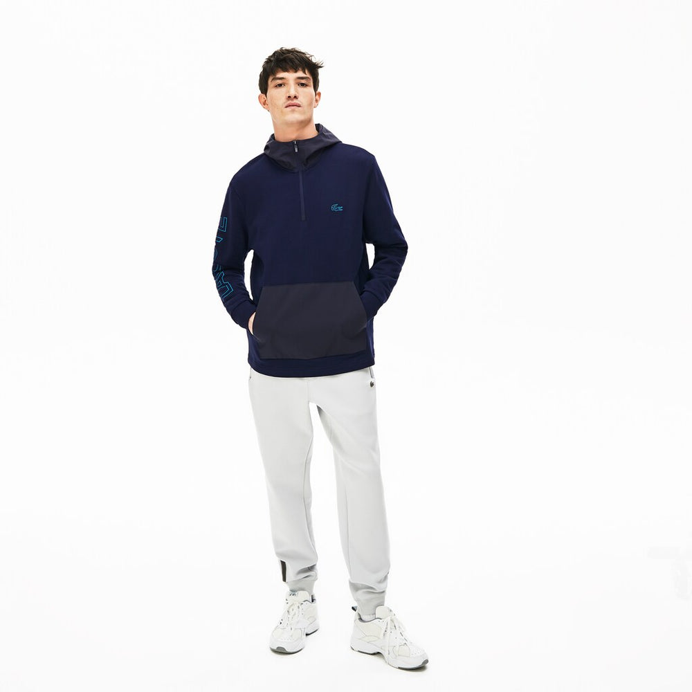 Men's Hooded Color-Block Zip Up Sweatshirt / Lacoste