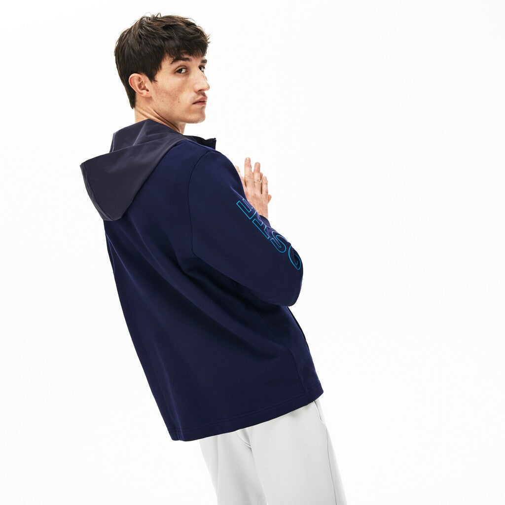 Men's Hooded Color-Block Zip Up Sweatshirt / Lacoste