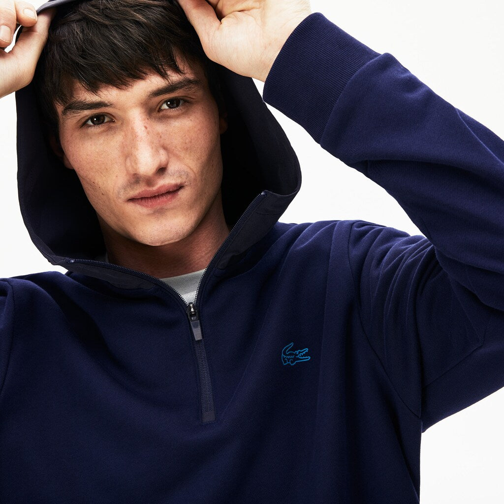 Men's Hooded Color-Block Zip Up Sweatshirt / Lacoste