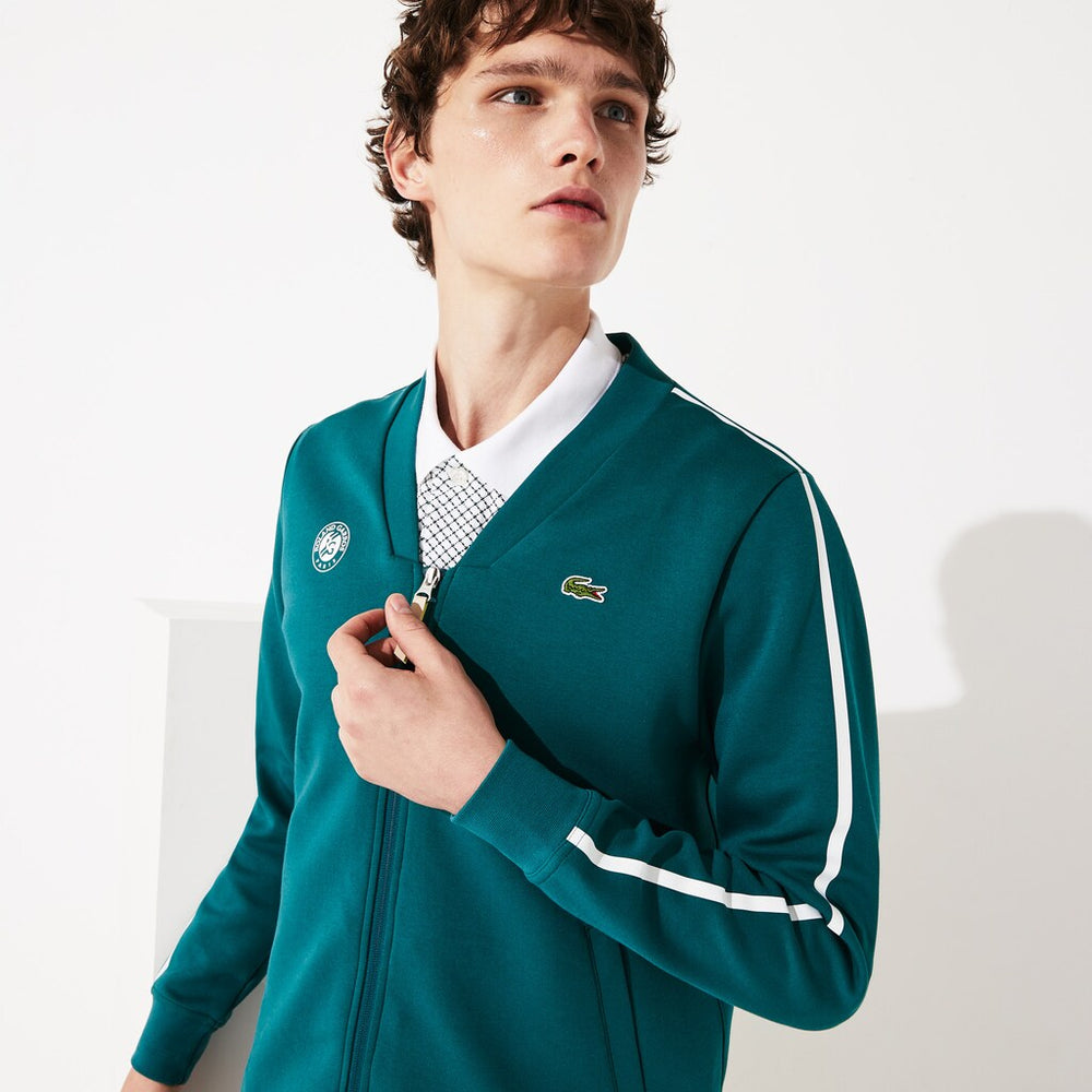 Men's SPORT Roland Garros V-Neck Zip Sweatshirt / Lacoste