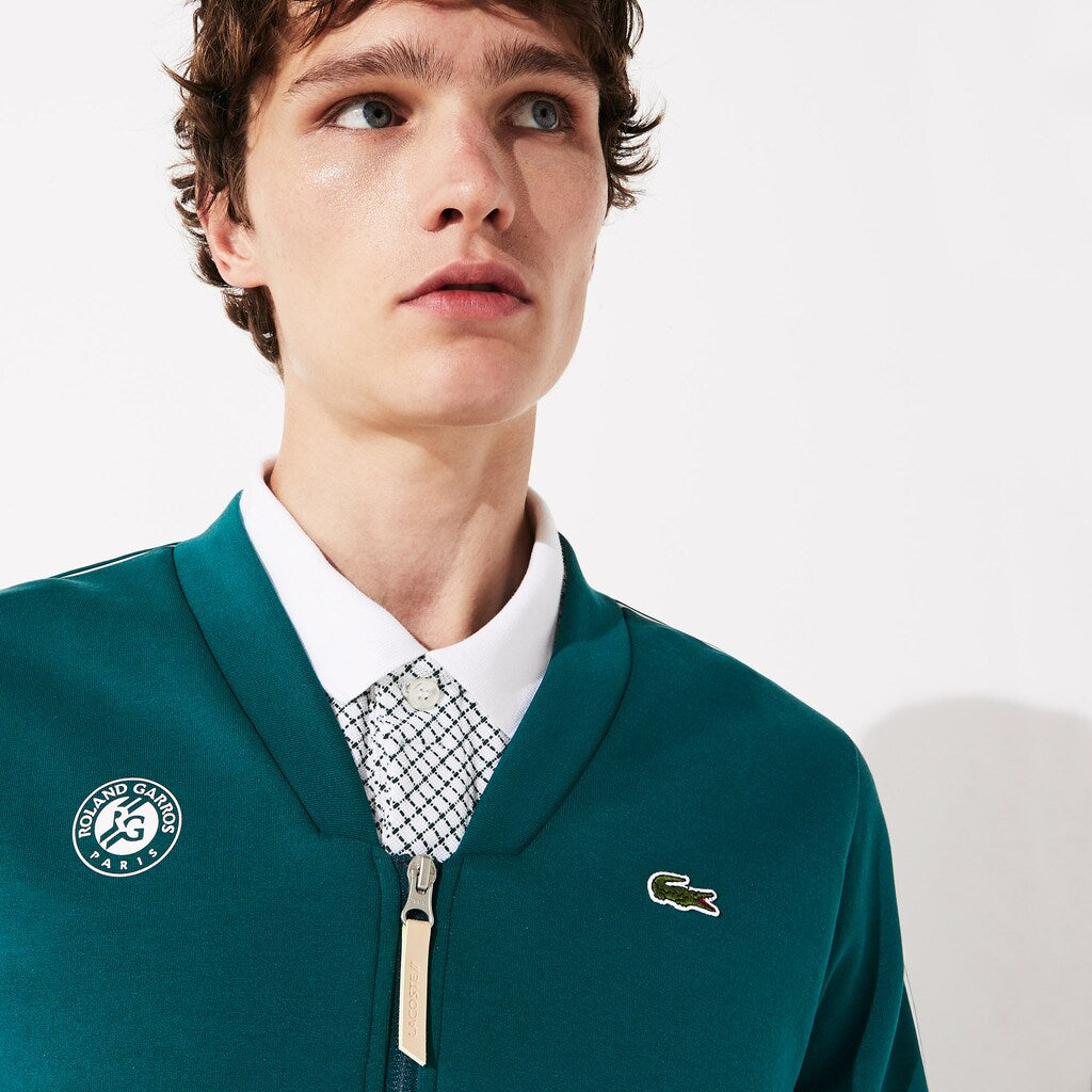 Men's SPORT Roland Garros V-Neck Zip Sweatshirt / Lacoste