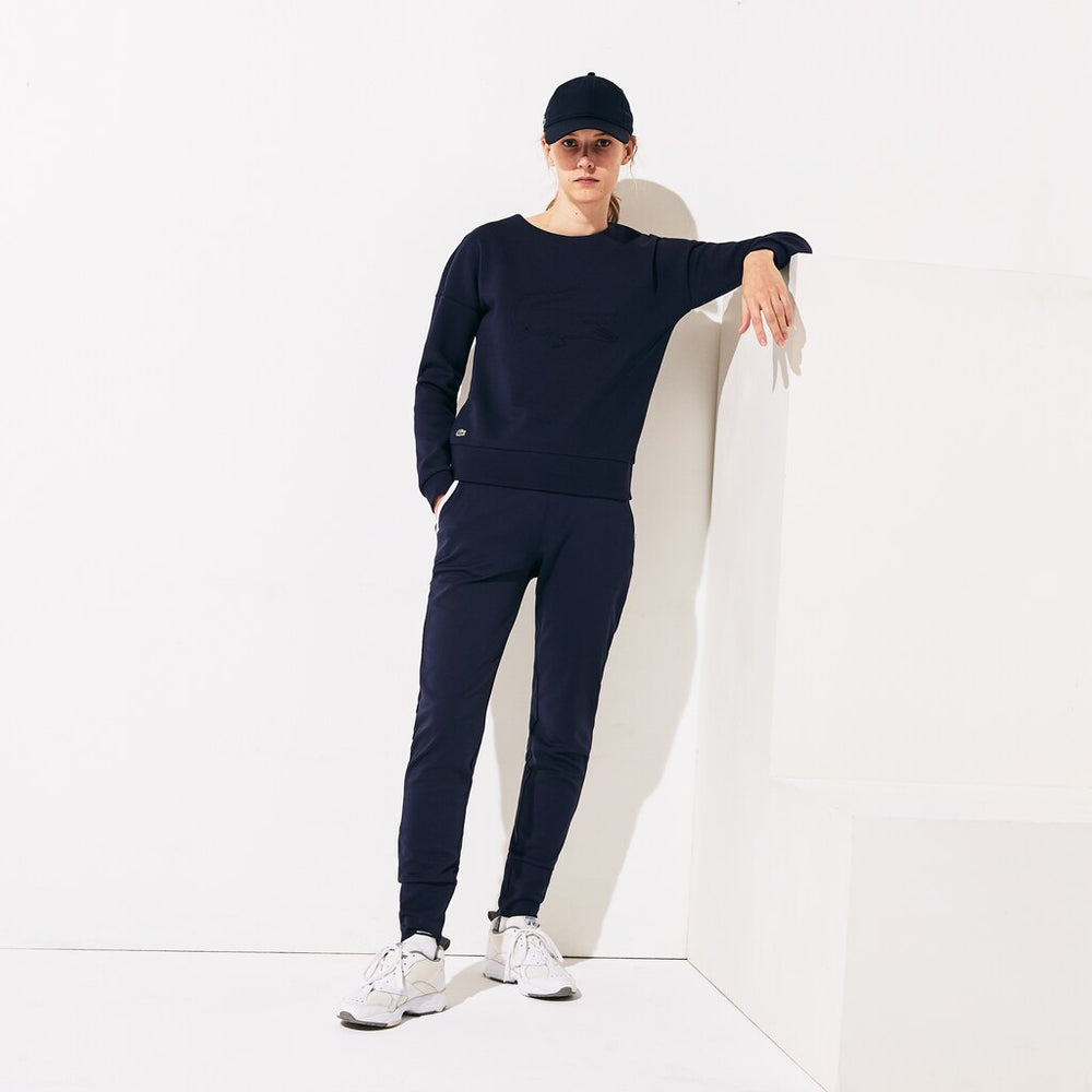 Women's SPORT Oversize Croc Cotton-Blend Sweatshirt / Lacoste