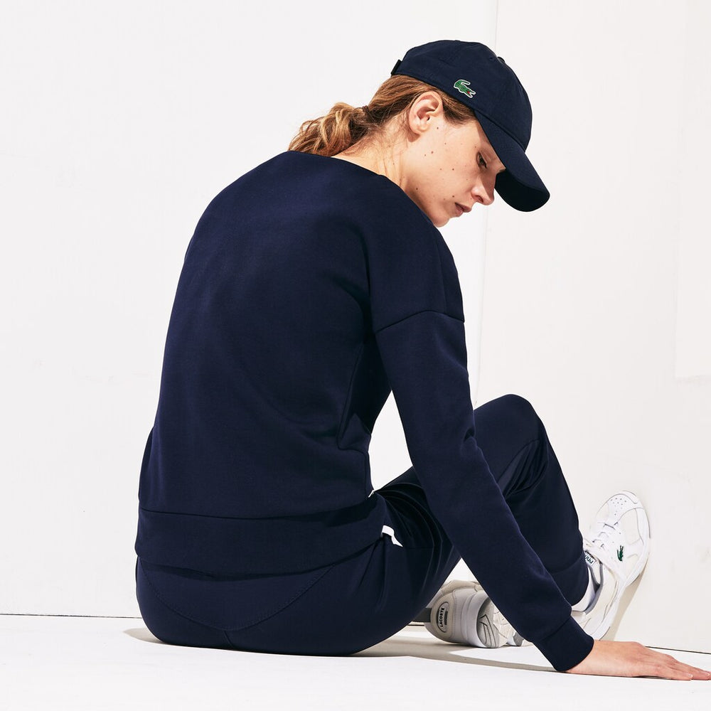 Women's SPORT Oversize Croc Cotton-Blend Sweatshirt / Lacoste