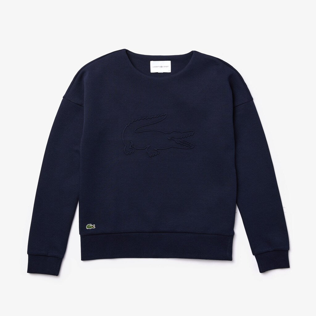 Women's SPORT Oversize Croc Cotton-Blend Sweatshirt / Lacoste