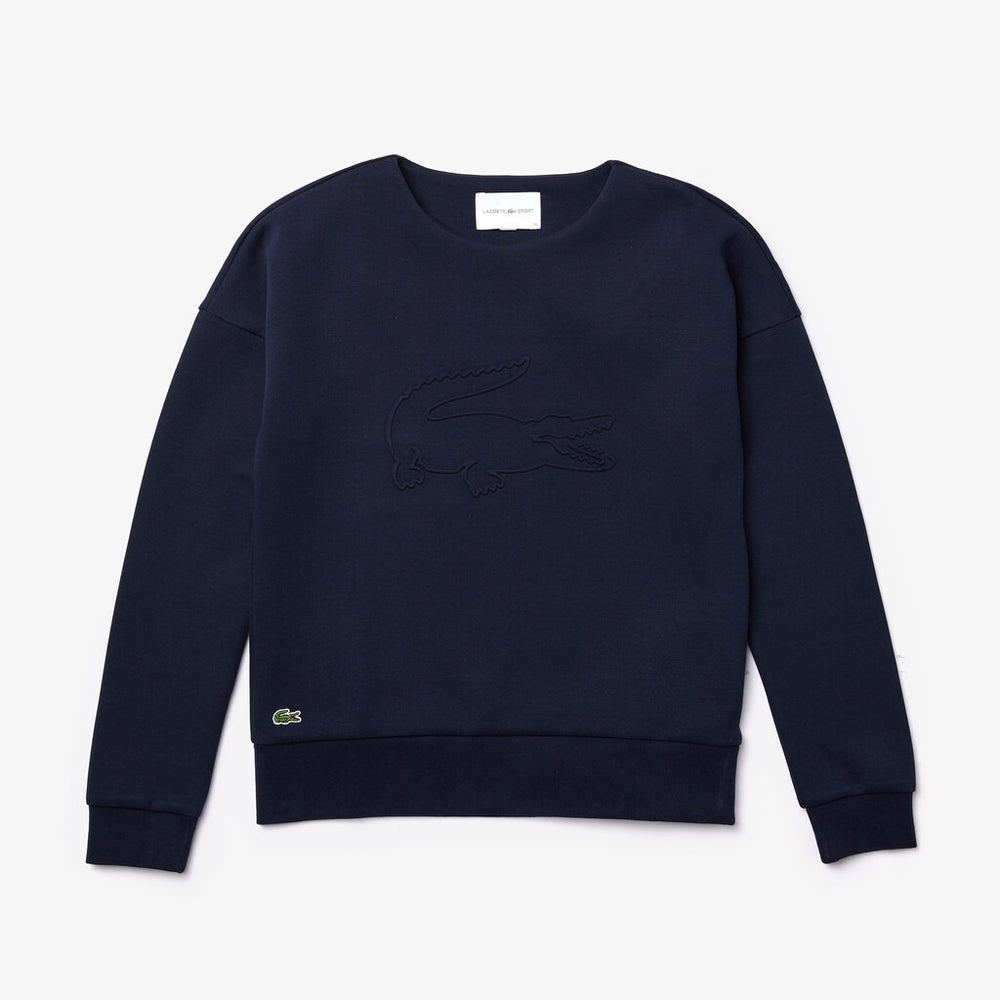 Women's SPORT Oversize Croc Cotton-Blend Sweatshirt / Lacoste