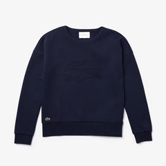 Women's SPORT Oversize Croc Cotton-Blend Sweatshirt / Lacoste