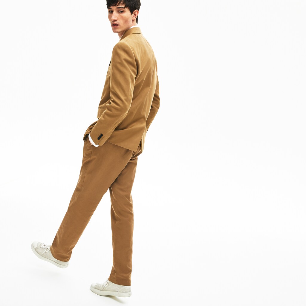 Men's Cotton-Linen Double-Breasted Jacket / Lacoste