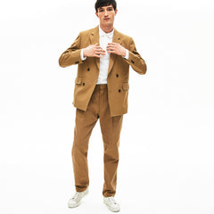 Men's Cotton-Linen Double-Breasted Jacket / Lacoste