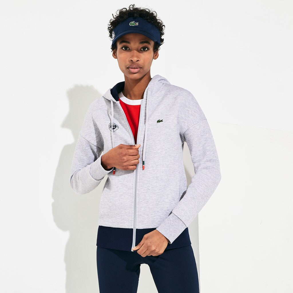 Women's SPORT Roland Garros Print Zip-Up Sweatshirt / Lacoste