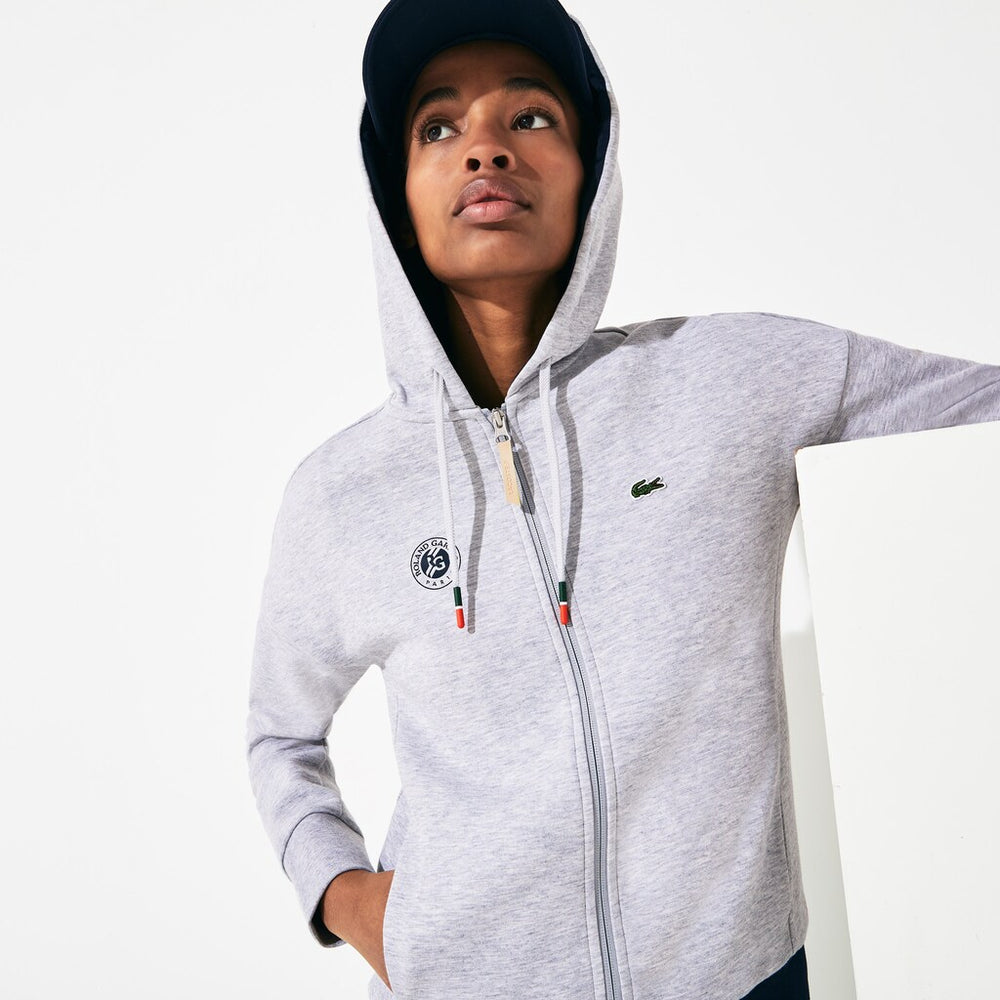 Women's SPORT Roland Garros Print Zip-Up Sweatshirt / Lacoste
