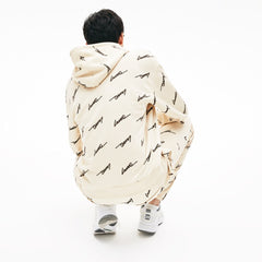 Men's LIVE Hooded Print Fleece Sweatshirt / Lacoste