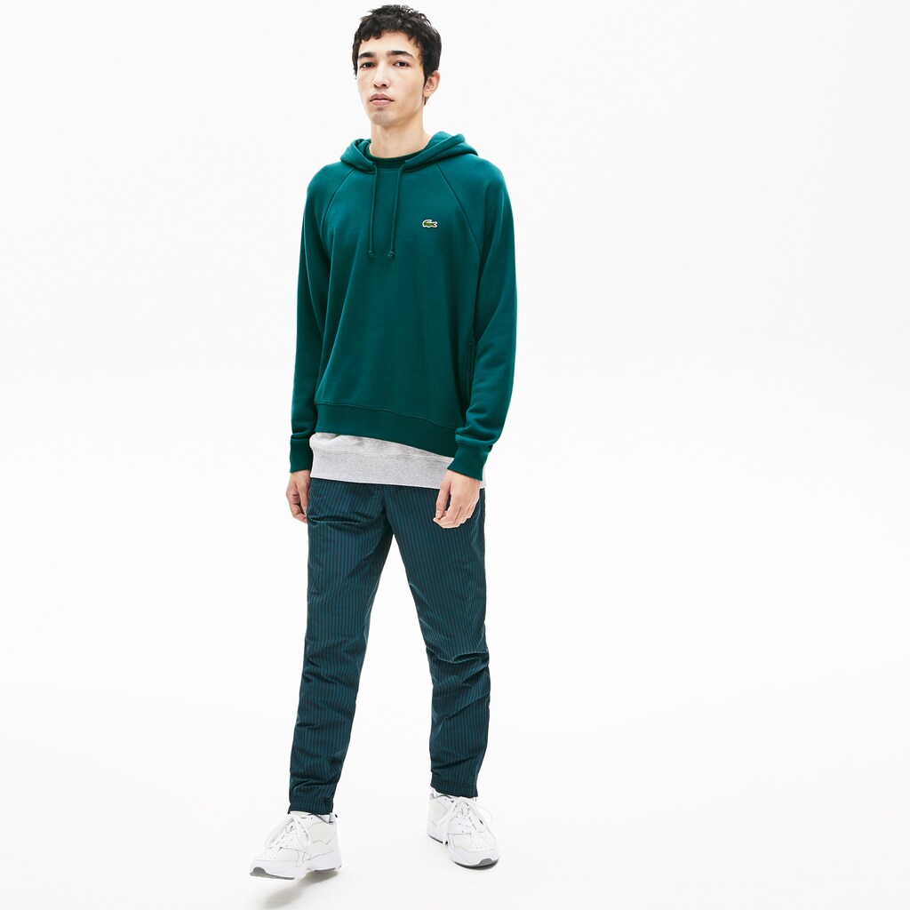 Men's LIVE Hooded Layer Effect Fleece Sweatshirt / Lacoste