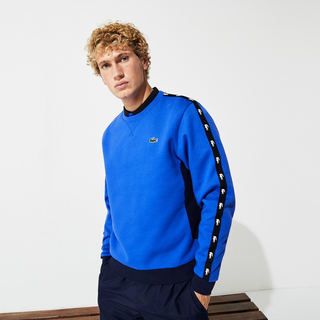 Men's SPORT Two-Tone Fleece Crew Neck Sweatshirt / Lacoste