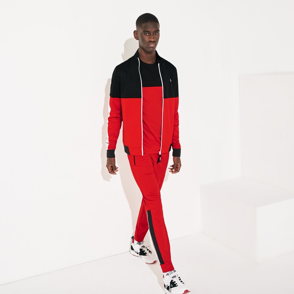 Men's SPORT Colorblock Resistant Piqué Zip Sweatshirt / Lacoste