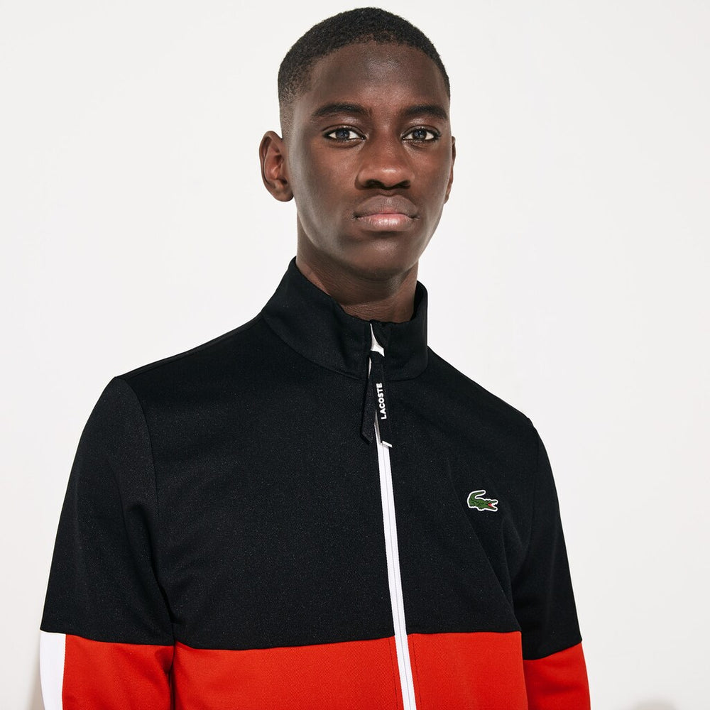 Men's SPORT Colorblock Resistant Piqué Zip Sweatshirt / Lacoste