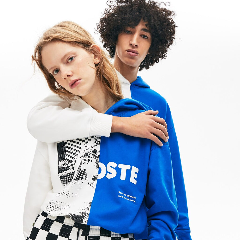Unisex LIVE BiColor Print Fleece Sweatshirt / Lacoste