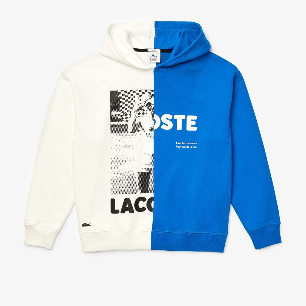 Unisex LIVE BiColor Print Fleece Sweatshirt / Lacoste