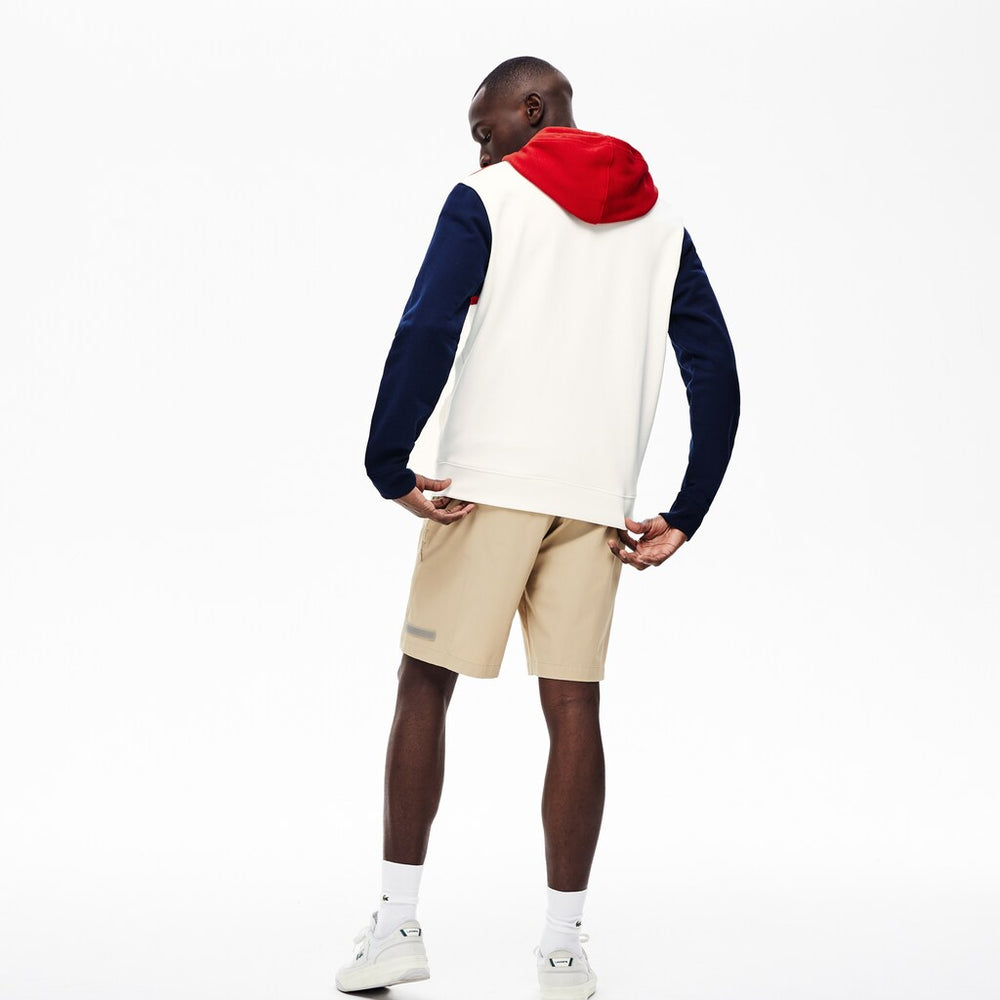 Men's Cotton-Piqué and French Terry Colorblock Sweatshirt / Lacoste